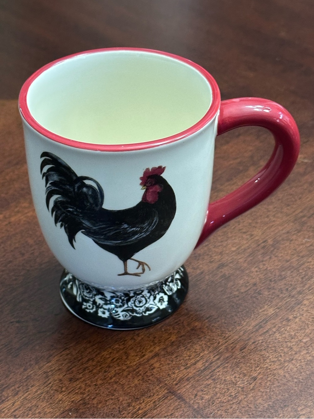 Cracker Barrel Susan Winget Rooster Ceramic Pedestal Mug Farmhouse Country